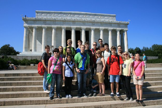 Washington vor dem Lincoln Memorial